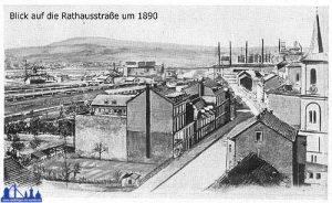 Die heutige Rathausstraße 1890.