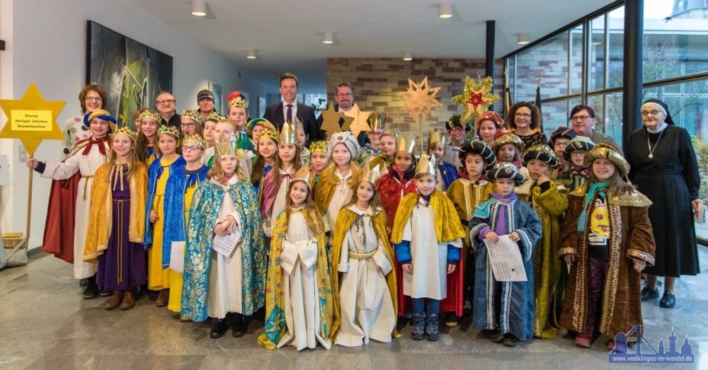 Besuch der Sternsinger bei Ministerpräsidenten Tobias Hans. Foto: Staatskanzlei Saarland/Pf