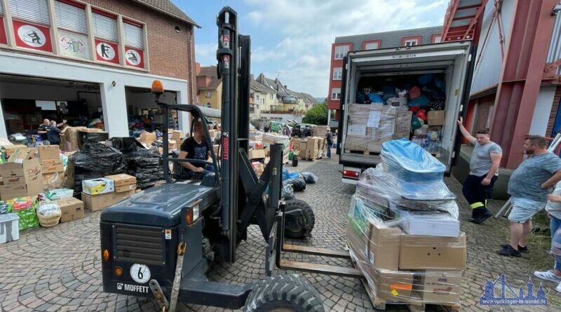 50 Tonnen Hilfsgüter für Ahrweiler Feuerwehr und weitere