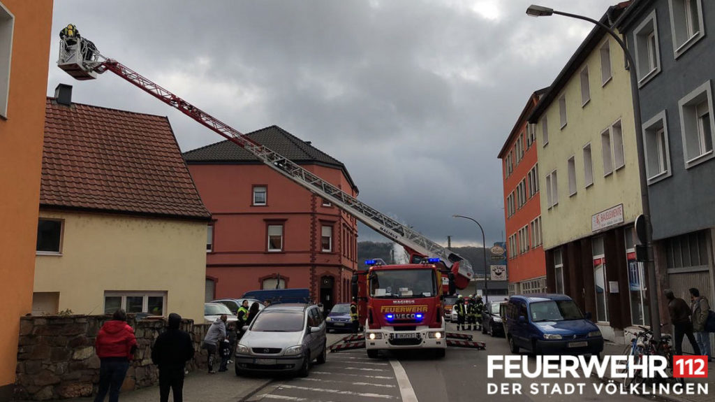 Kaminbrand in der Innenstadt (Foto: Feuerwehr Völklingen)