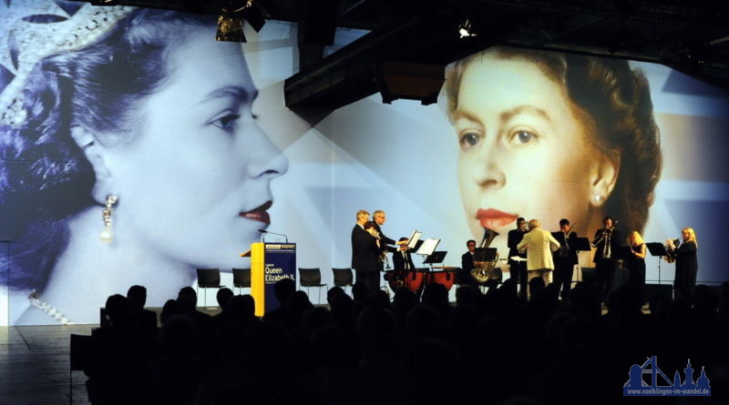 Eröffnungskonzert zur Ausstellung "Legende Queen Elizabeth II. Sammlung Luciano Pelizzari" mit Prof. Leo Kraemer und dem PalatinaKlassik Brassensemble in der Gebläsehalle des Weltkulturerbes Völklinger Hütte Copyright: Weltkulturerbe Völklinger Hütte/Wolfgang Klauke