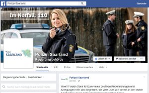 Der Auftritt der Saar-Polizei bei Facebook