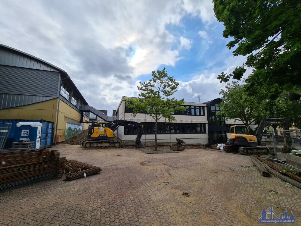 Baustelle an der Grundschule Bergstrasse