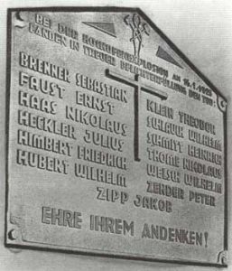 Die Gedenktafel