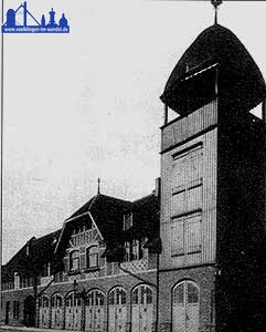 Das Feuerwehrgebäude um 1907.