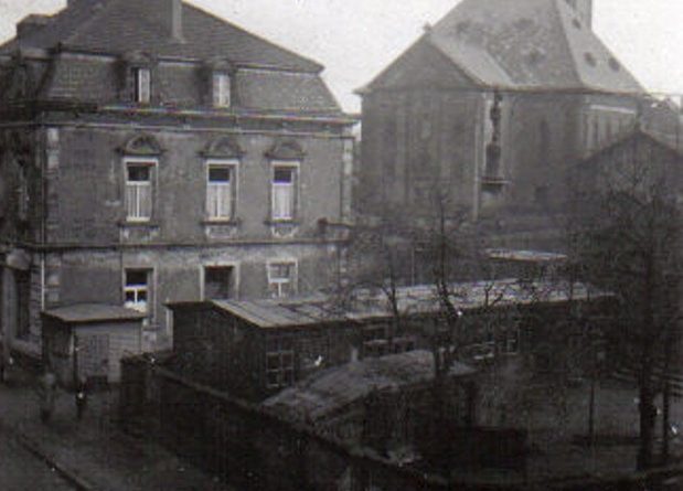 Ecke Post-/Hofstattstraße in den 1930er Jahren © Strempel